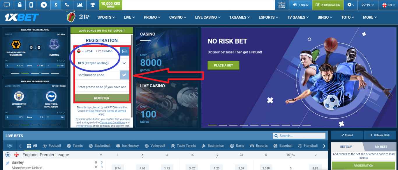 How to play 1xBet games in Kenya